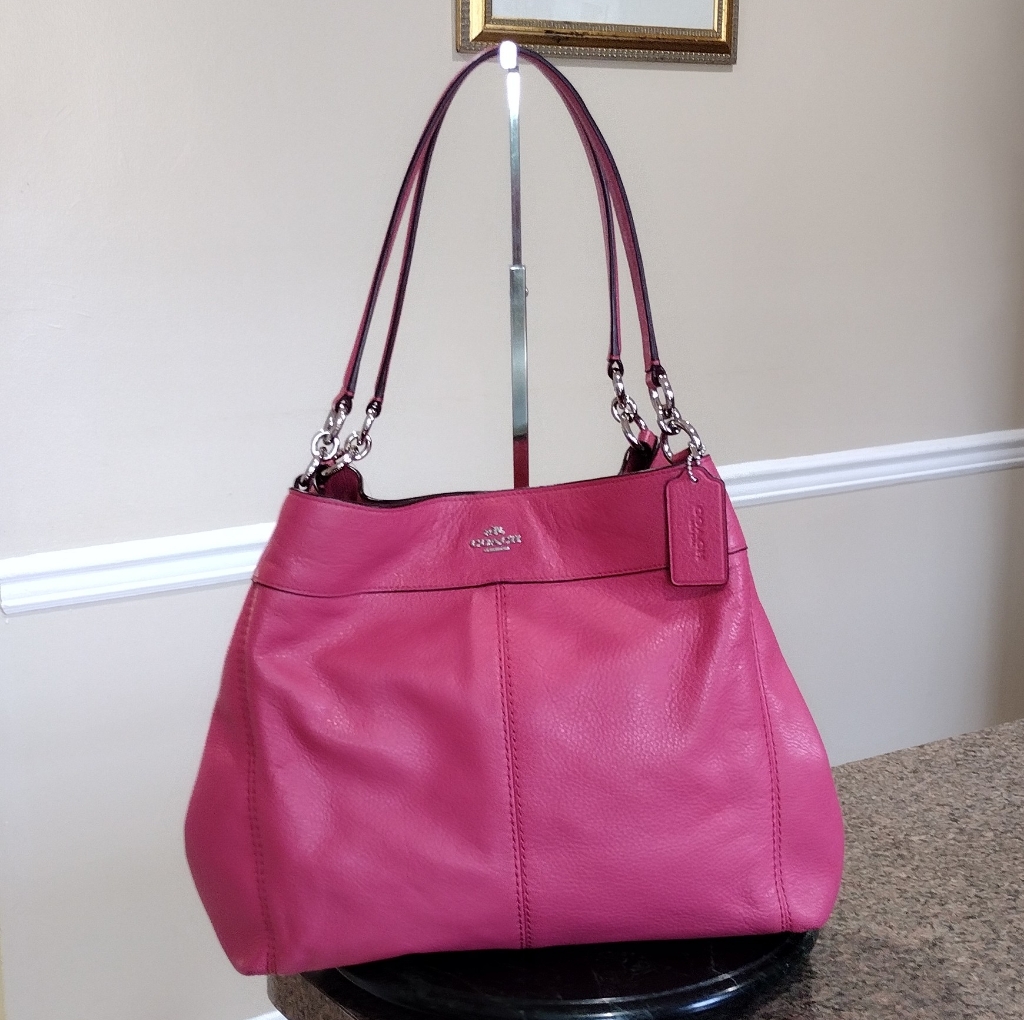 Coach Lexy Strawberry Pebble Leather